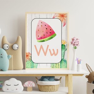 Alphabet Preschool Printable Posters, Home School ABC Flashcards, Classroom Decor, Kids Activity Homeschool Teaching, Prek Digital Download