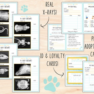 Vet Clinic Dramatic Play, Pretend Play Printable, Pet Play, Animal X Rays Pretend Play Set, Imaginative Play Animal Hospital zdjęcie 4