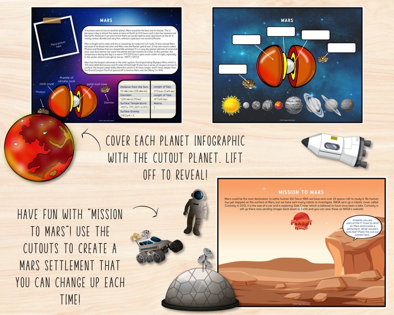 Printable Space Busy Book Activity Binder, Printable Solar System Quiet Book, Montessori Homeschool Learning, Preschool Classroom Resources image 5