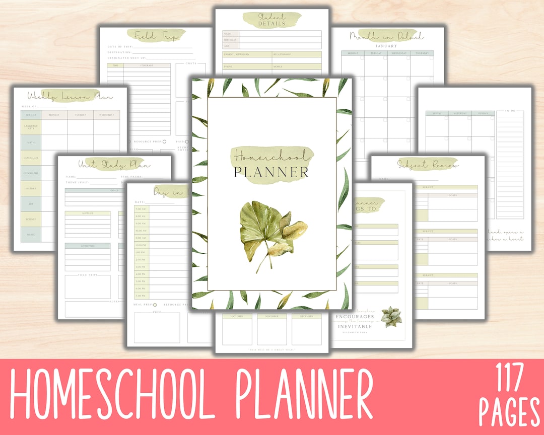 Printable Homeschool Planner, Digital Homeschool Organizer, Academic ...