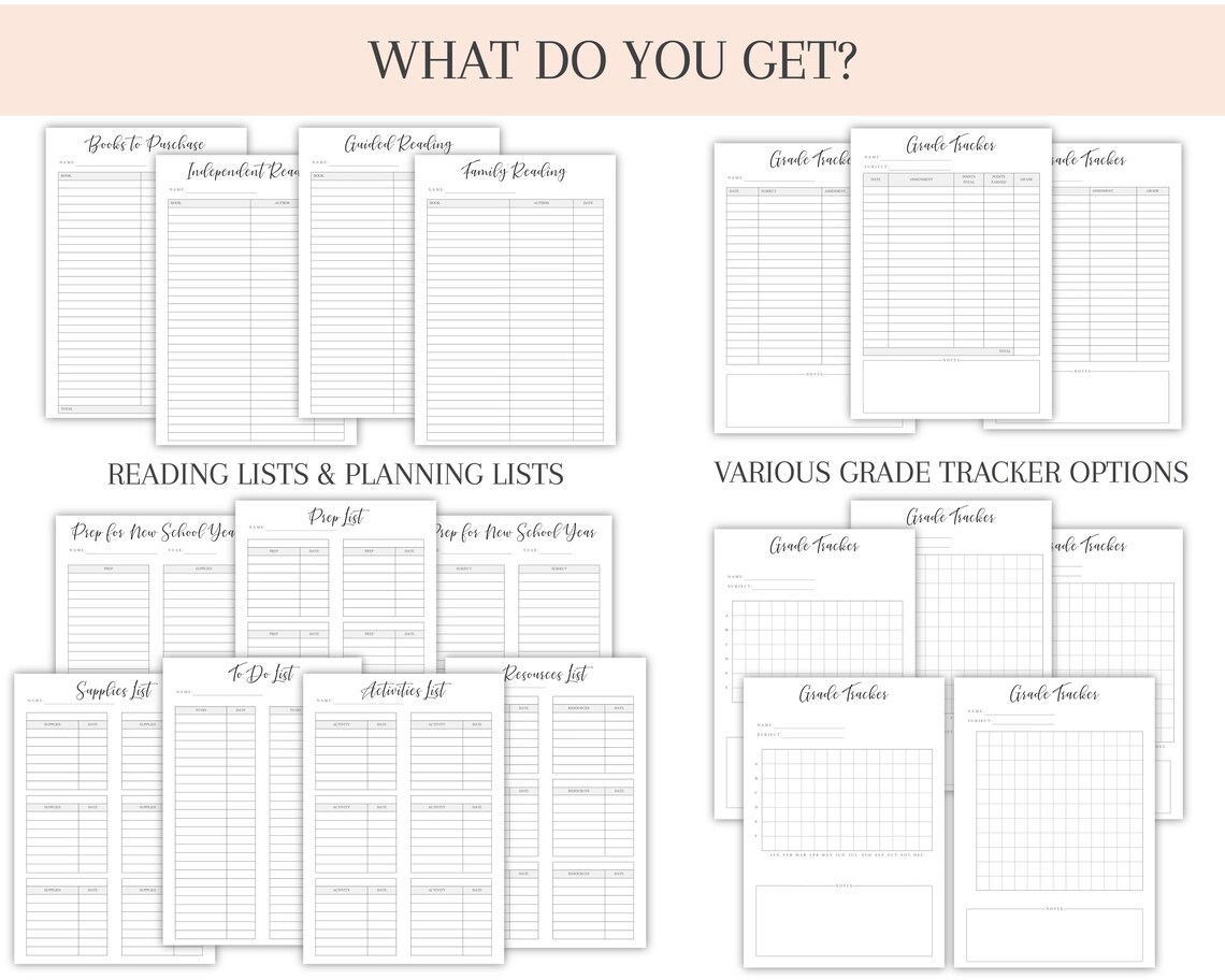 Classic Homeschool Planner Homeschool Printable Planner - Etsy