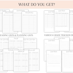 Printable Homeschool Planner, Downloadable Homeschool Organiser, Academic Lesson Planner, Happy Planner Inserts, Classic Style & Theme