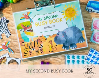 Toddler Activity Binder, Preschool Busy Book, Homeschool Learning Curriculum, Kindergarten Matching Quiet Book, Pre-K Printable Folder Pages