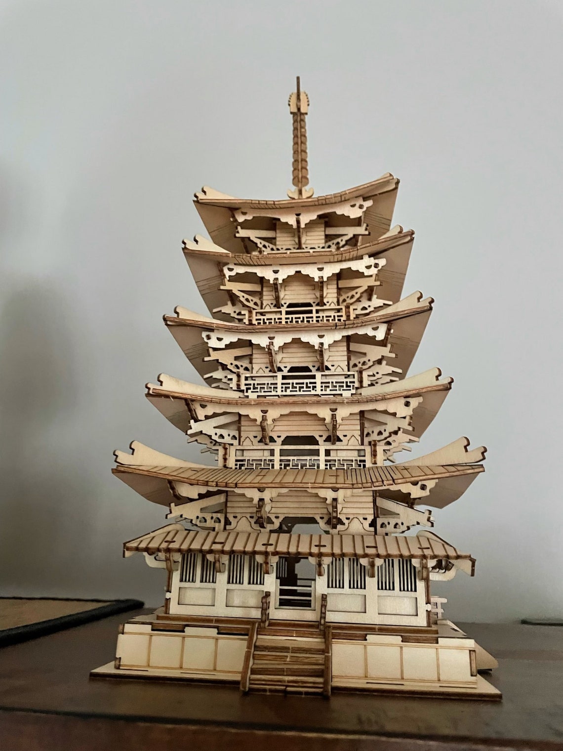 Japanese Pagoda 3D Wooden Puzzle Wooden Toy Family Game Etsy