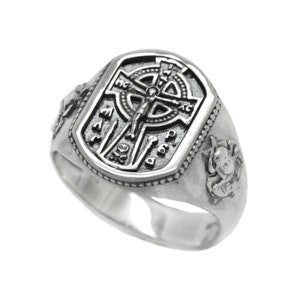 Jesus Christ Сrucifixion Celtic Style Cross Lightweight Sterling Silver ...