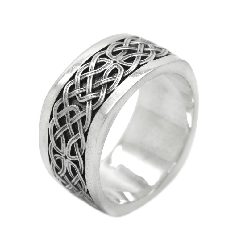 Anello Celtico In Argento Sterling 925 Regolabile - Nodo Celtic Con Design Aperto, Unisex - Foto 5