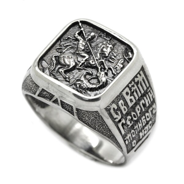 The Saint George the Victorious Archangel Men's Ring | Etsy