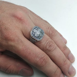 Orthodox Christian Mens Signet Ring - Inspired by Medieval Orhodox ...
