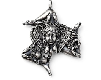 Trinacria — El antiguo escudo de Sicilia • Colgante de Medusa en plata de ley