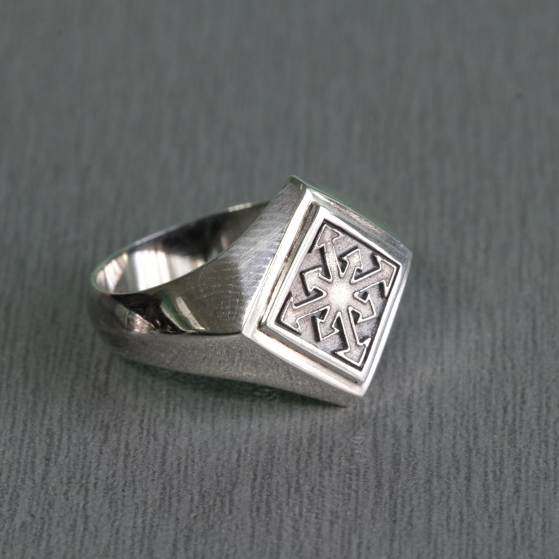 Chaos Magic Star Ring Unisex Silver 925 | Etsy