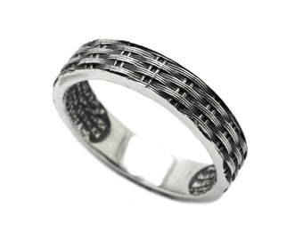 The Lord's Prayer Our Father Pinky Unisex Ring Silver 925