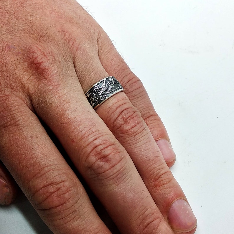 Dragon Engagement Ring Silver 925 Etsy