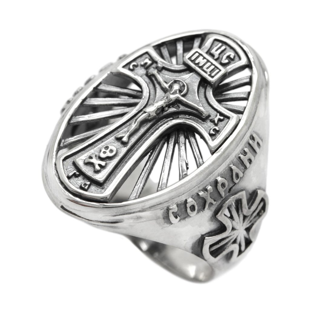 Jesus Christ Ring - Orthodox Christian Jewelry Men Signet Ring ...