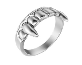 Vampire Jaw Unisex Sterling Silver Ring