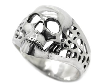 Light weight Skull Men Ring Sterling Silver 925