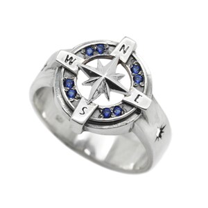 Wind Rose Compass Signet Ring Silver 925 - Etsy