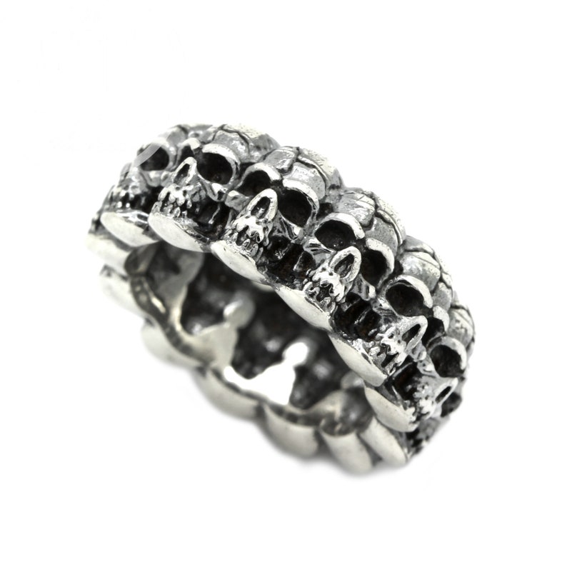 Skull Men's Huge Engagement Ring Silver 925 high quality