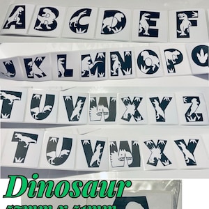 Alfabet Letter Sticker Etiketten | Dinosaurusstickers | Zeemeerminetiketten | Feestartikelen | Brieven | Brievenbuscadeau | Educatief Hulpmiddel Cadeau