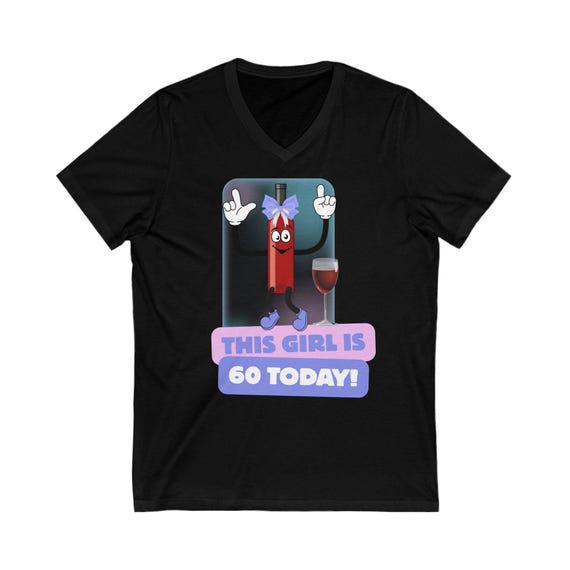 60th Birthday Celebration V-neck Tee, Funny Birthday T-shirt, 60th