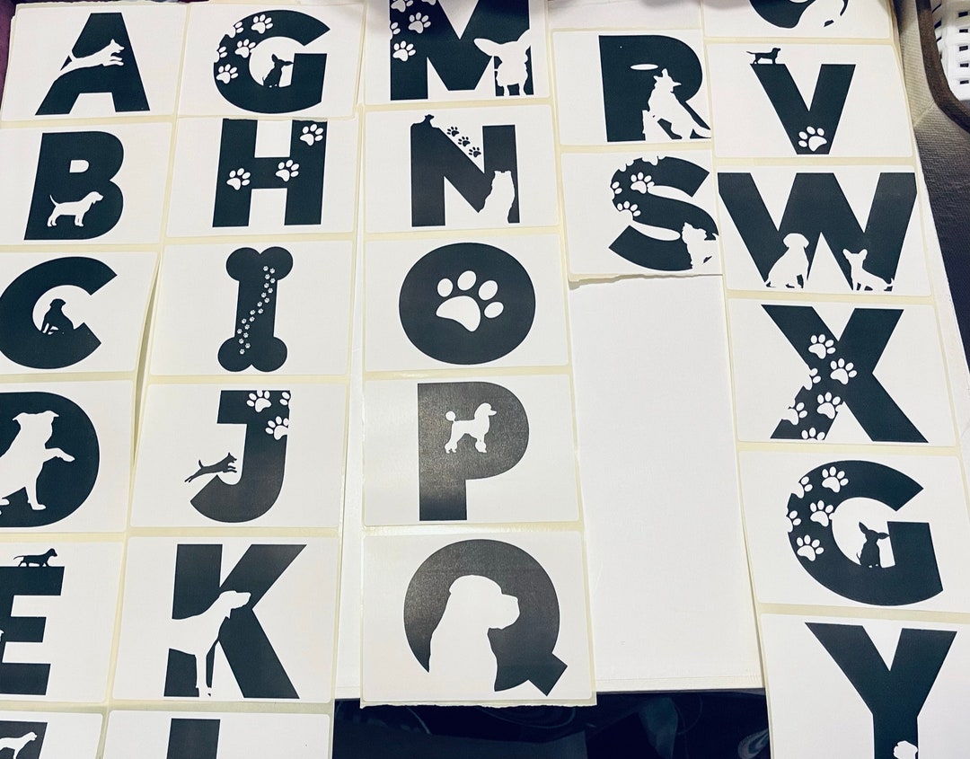 Dog Stickers | Dog Alphabet Labels | Letter Stickers | Letter Labels ...