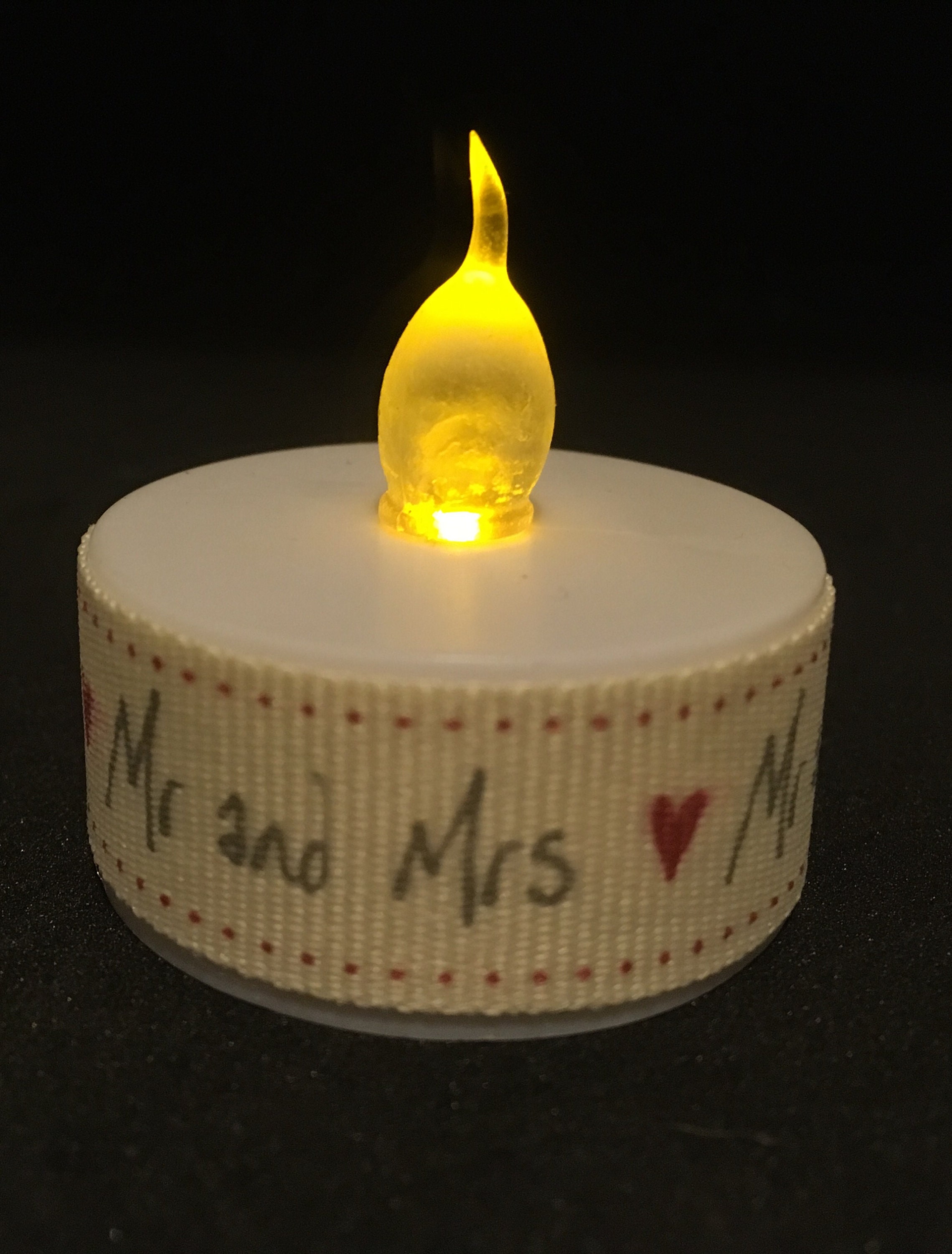 Wedding tea light candles Mr & Mrs tea light candles tea Etsy