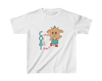 GOAT T-shirt Gift, Cutest Of All Time Kid's T-shirt, Cute Kid's Clothes,  KID Size Unisex Ultra Cotton Tee, Kids Heavy Cotton T