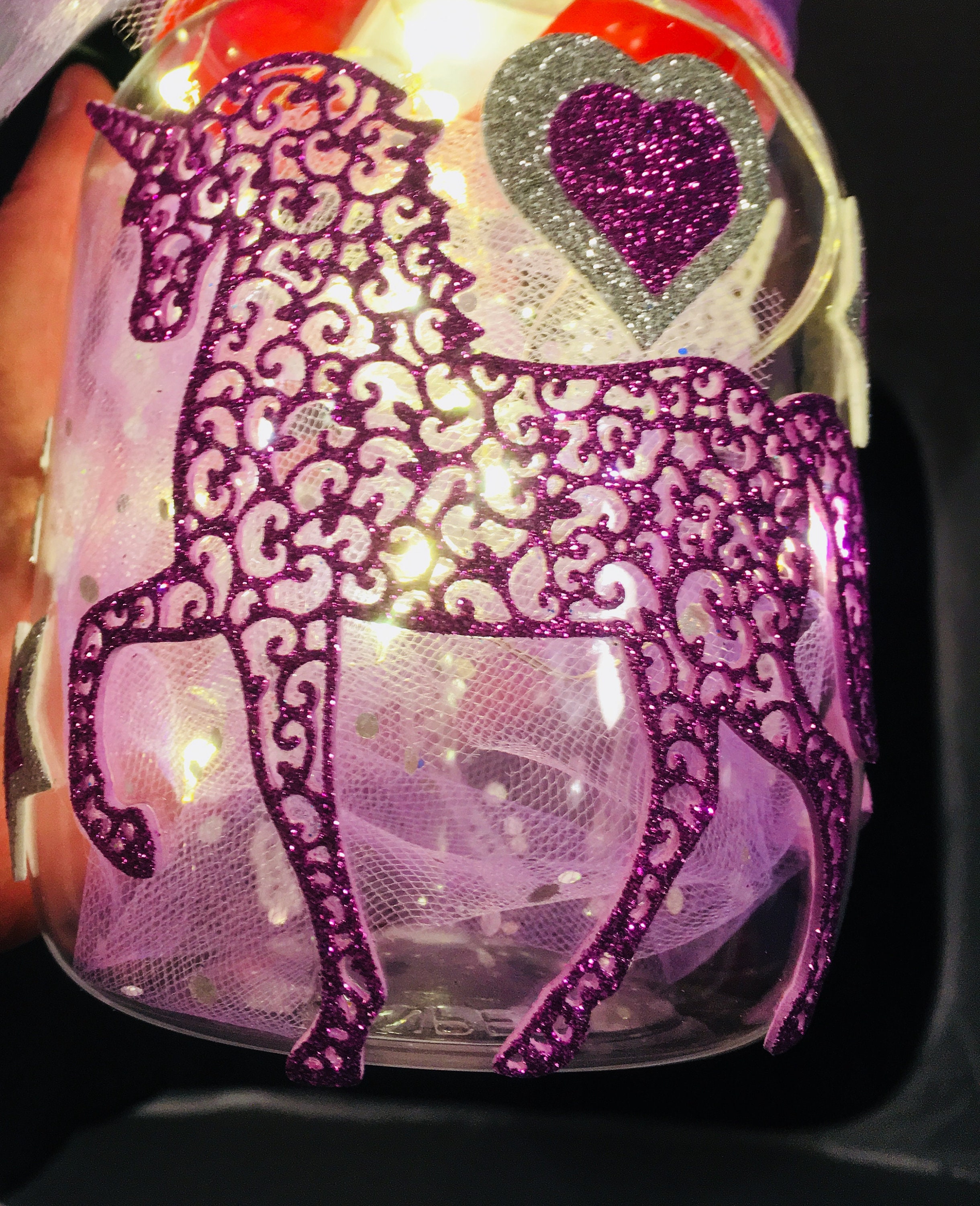 Unicorn night light unicorn gift fairy lights fairy jar Etsy