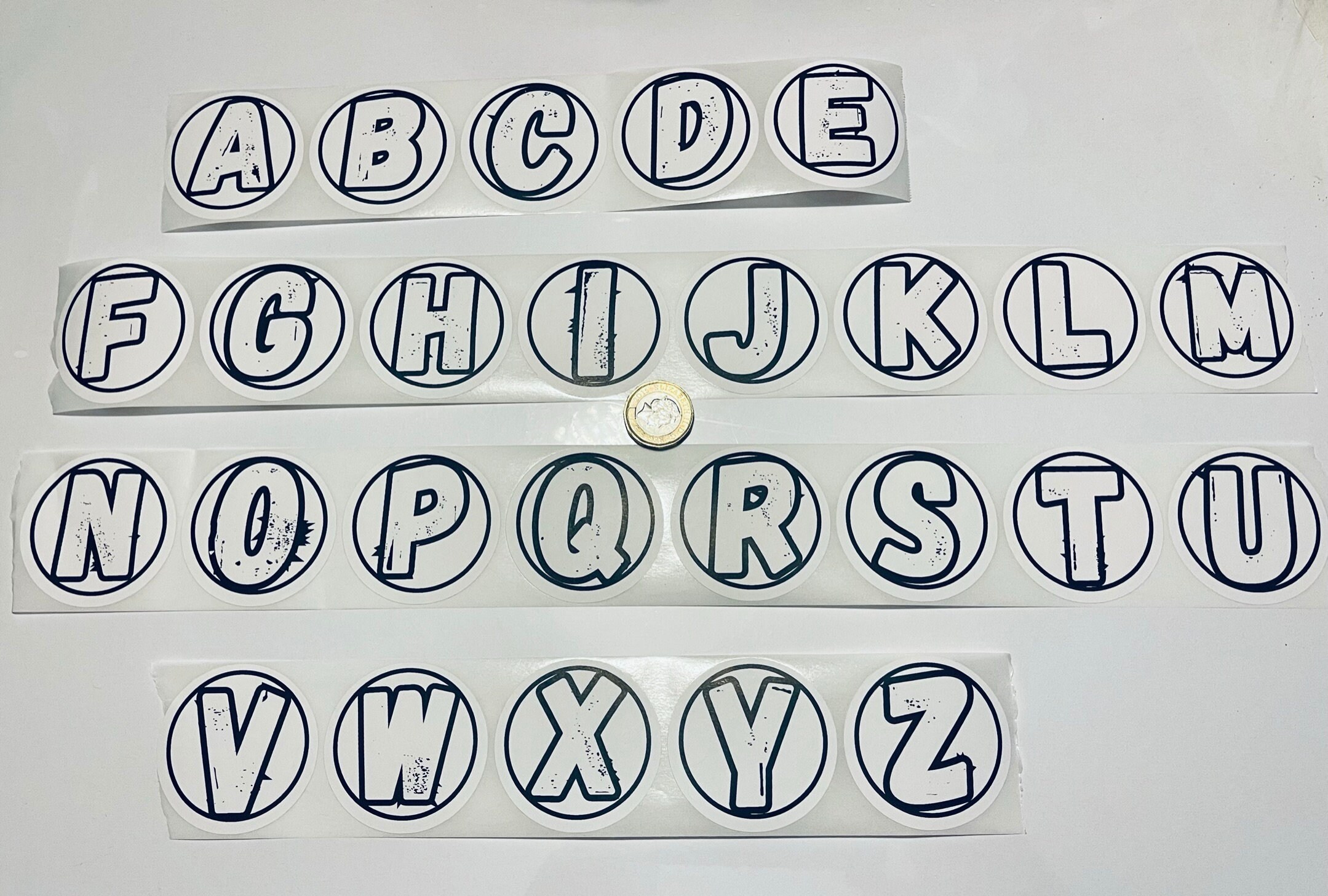 White Adhesive Vinyl Letter and Number Stickers, Suitable for Indoor and  Outdoor Use. 