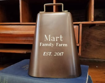Antiqued Brass Cow Bell