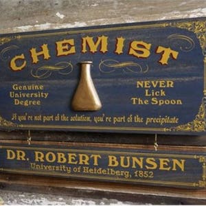 Chemist Wood Sign with Optional Personalization image 1