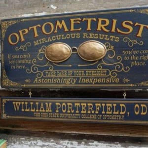 Optometrist Wood Sign with Optional Personalization image 1