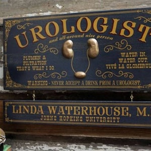 Urologist Wood Sign with Optional Personalization image 1