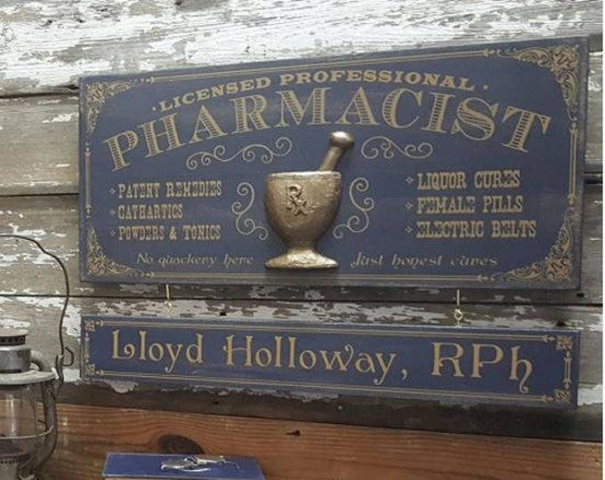 Pharmacist Wood Sign With Optional Personalization - Etsy