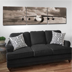 Starlifter C-141 Wood Triptych Aviation Art