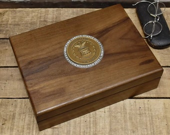 Personalized Brass U.S. Air Force Walnut Keepsake Box