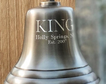 Nursery Decor Gifts Nagina International Navys Nautical Ships Aluminum Cast Premium Bell Antique Brass, 3 Inches