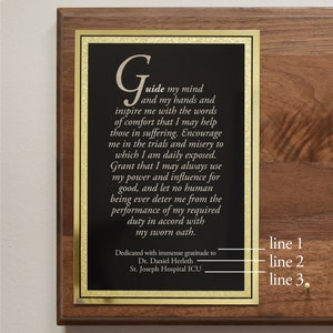 Healthcare Compass on Personalized Wood Plaque image 4