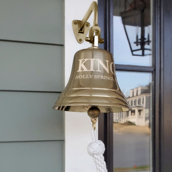 Huge Hanging Aluminum Bell - Antique Brass Finish