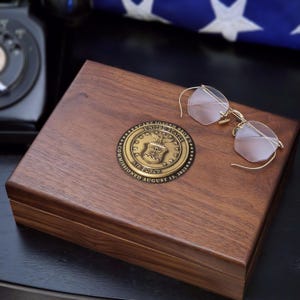 Personalized Brass U.S. Air Force Walnut Keepsake Box
