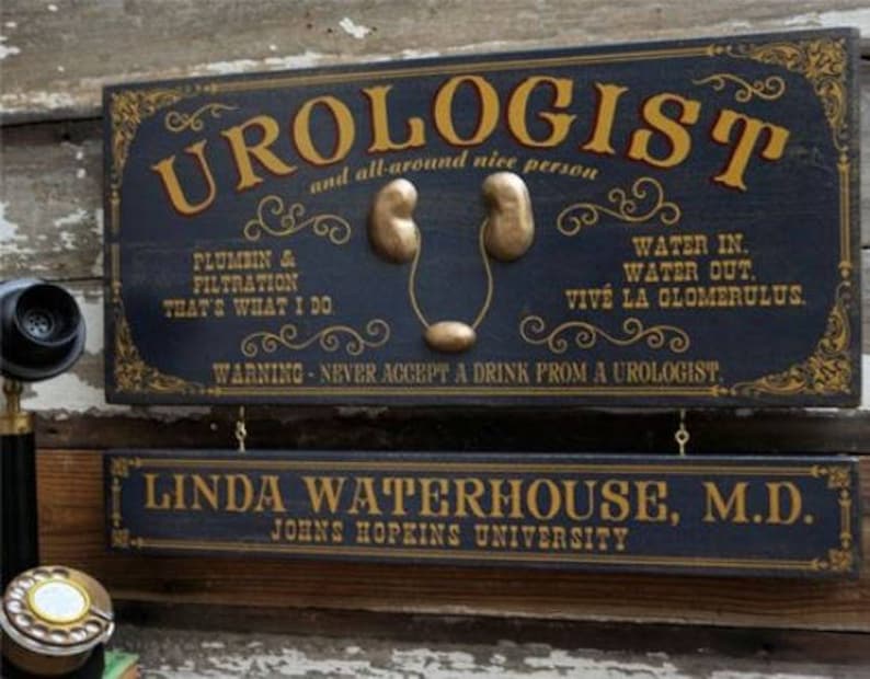 Urologist Wood Sign with Optional Personalization image 1