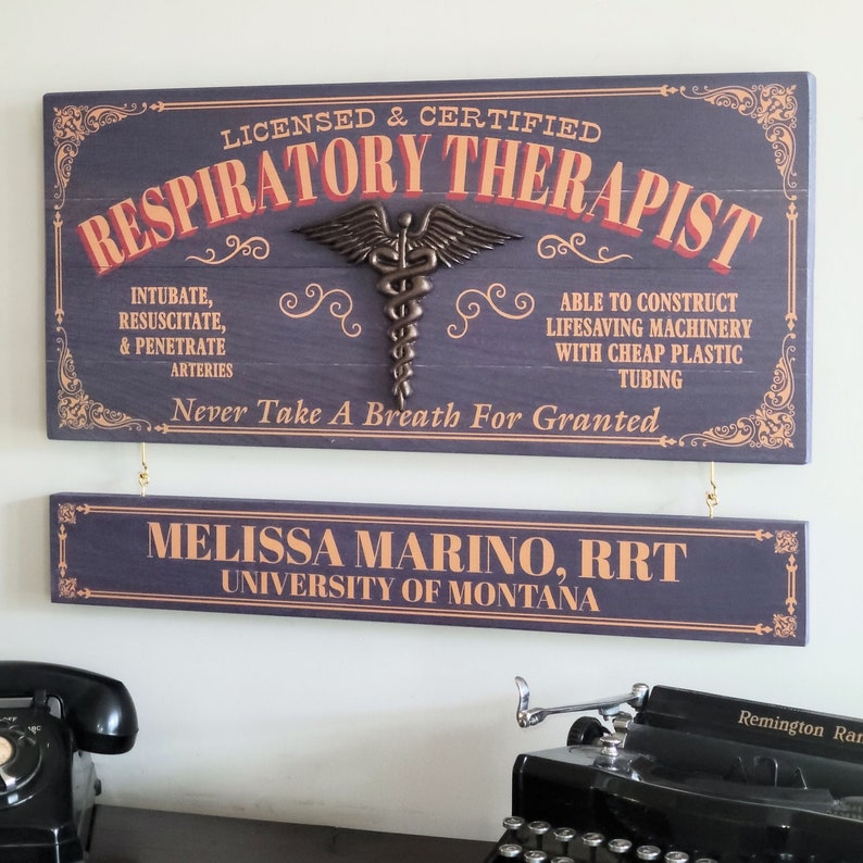 Respiratory Therapist Wood Sign With Personalized Nameboard - Etsy