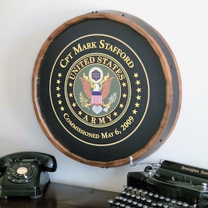 Personalized Army Barrel End Sign