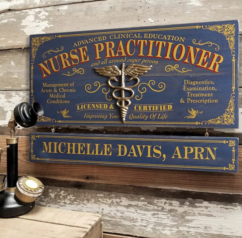 Nurse Practitioner Wood Sign with Optional Personalization!