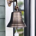 Engraved 7 Inch Antiqued Brass Wall Bell - 5 pounds