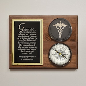 Healthcare Compass on Personalized Wood Plaque image 2