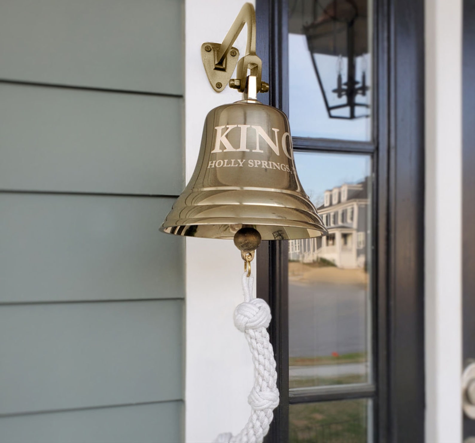 Engraved 7 Inch Polished Brass Wall Bell 5 Pounds - Etsy