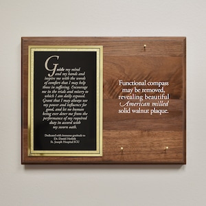 Healthcare Compass on Personalized Wood Plaque image 3