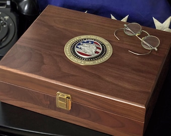 Large Deluxe Personalized Eagle Scout Keepsake Box