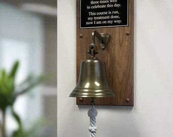 8 Inch Diameter Engravable Antiqued Brass Commemorative Plaque Bell