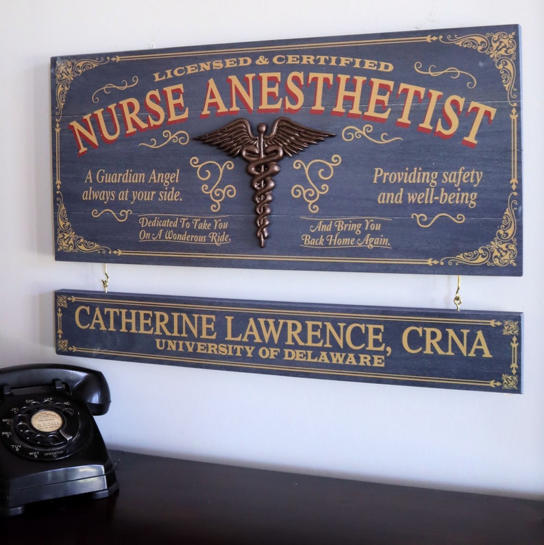 Nurse Anesthetist Wood Sign with Optional Personalization | Etsy